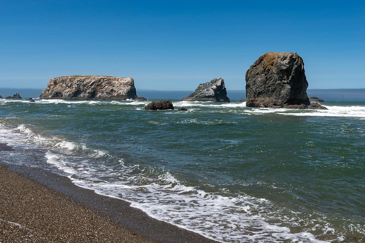 Sea stacks along Bandon Beach