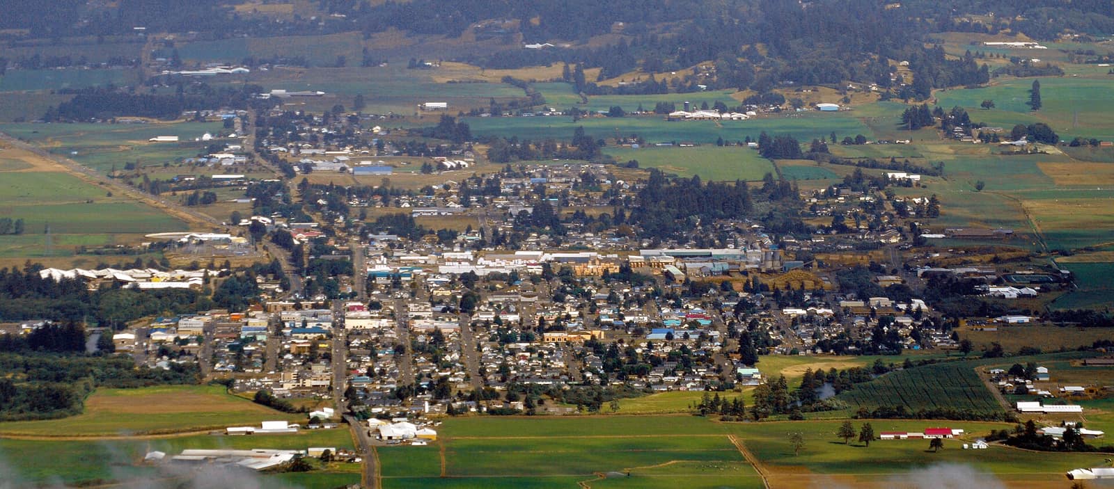 Aerial view of Tillamook, Oregon